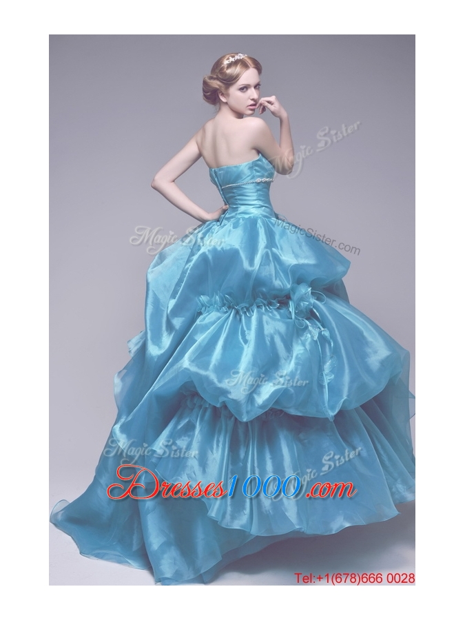 Great 2016 Princess Strapless Beading Wedding Dresses for Garden