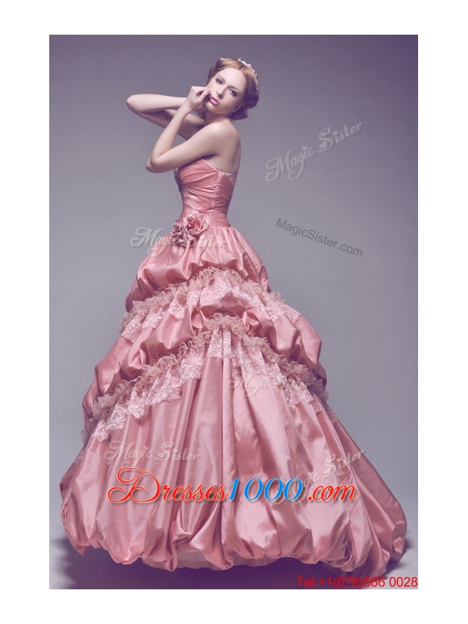 Great Most Popular Sweetheart Beading Long 2015 Wedding Dresses