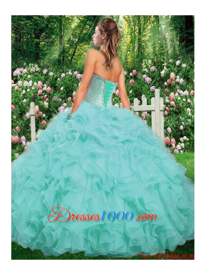 New Arrivals Sweetheart Champange Sweet 16 Dresses with Beading