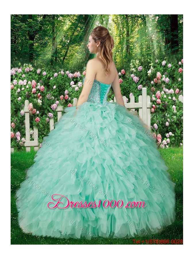 Pretty Ball Gowns Beading and Ruffles Sweet 16 Dresses