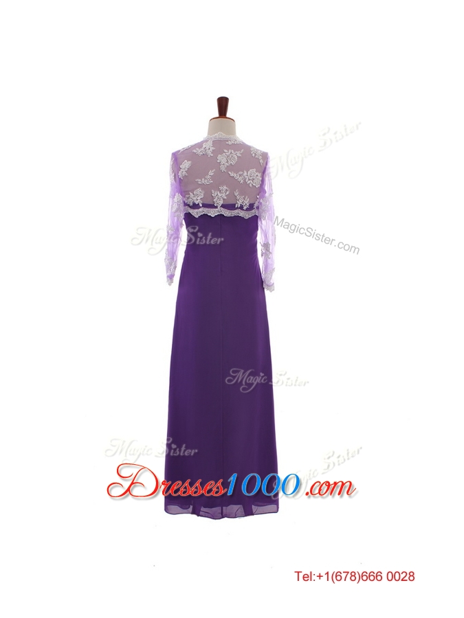 Pretty Empire Strapless Prom Dresses with Ruching in Eggplant Purple for 2016