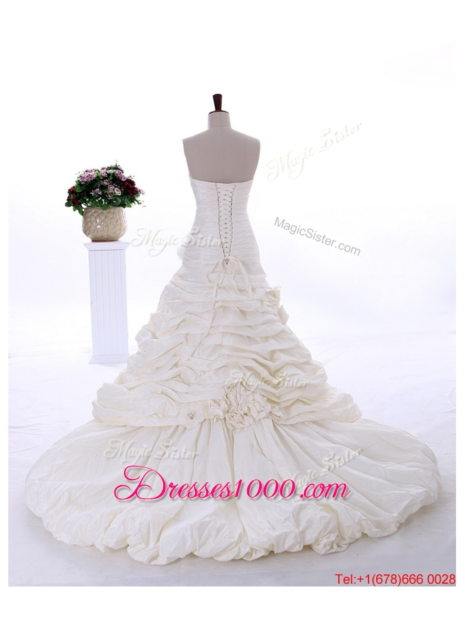 Pretty Most Popular A Line Strapless Wedding Dresses