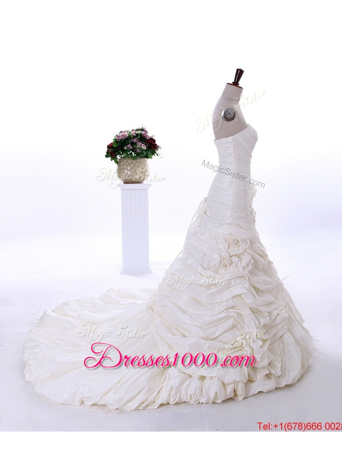 Pretty Most Popular A Line Strapless Wedding Dresses