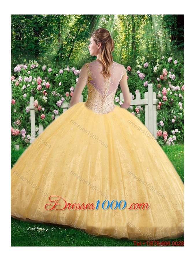 2016 Cheap Ball Gown Beading and Appliques Sweet 16 Dresses