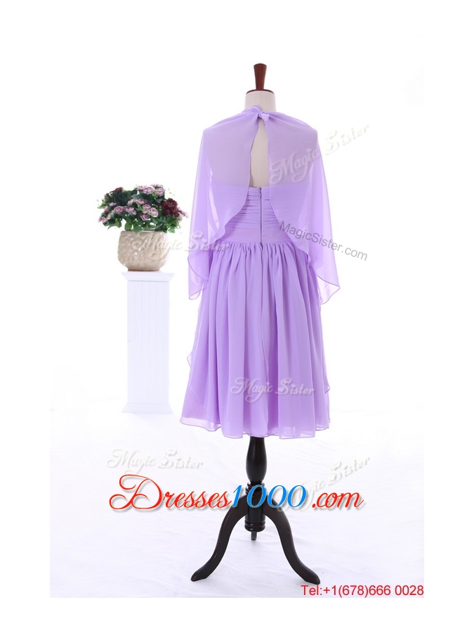 2016 Custom Made Empire Prom Dresses with Ruching in Lavender