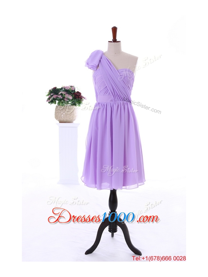 2016 Custom Made Empire Prom Dresses with Ruching in Lavender