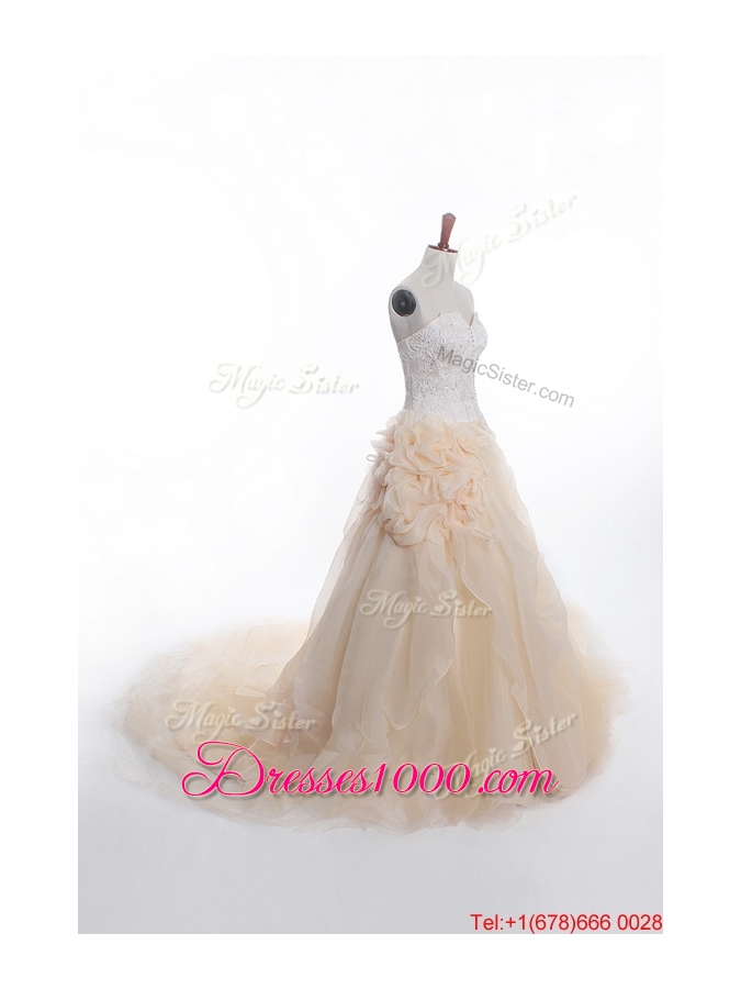 Great Affordable A Line Sweetheart Wedding Dresses with Appliques