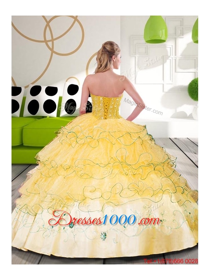 Elegant Beading and Embroidery Hot Pink Quinceanera Dresses for 2015