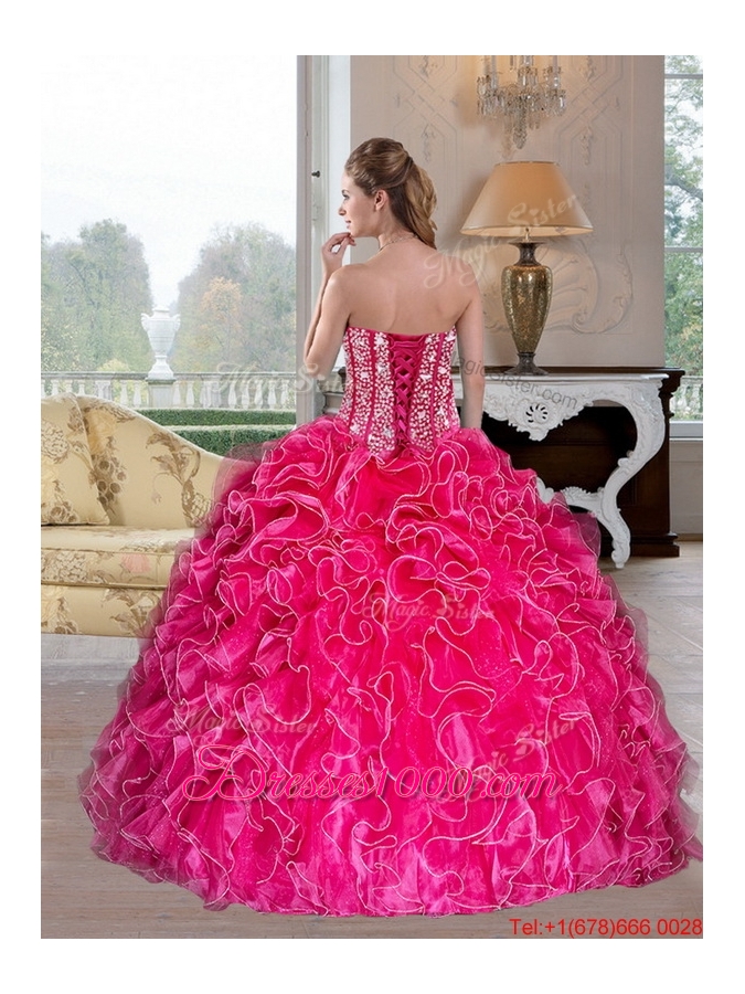 Elegant Sweetheart Ball Gown Quinceanera Dresses with Beading and Ruffles