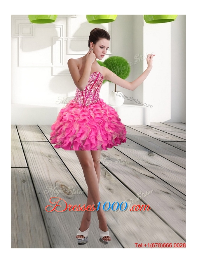 New Style Sweetheart Quinceanera Dresses with Beading and Ruffles