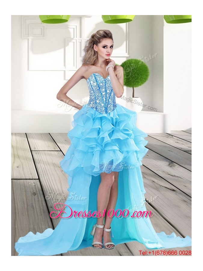 2015 Designer Beading and Ruffles Sweetheart Quinceanera Dresses in Multi Color