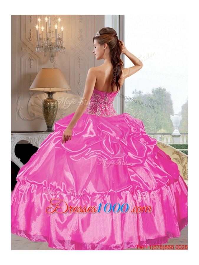 2015 Most Popular Strapless Ball Gown Quinceanera Dresses with Appliques
