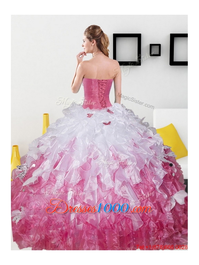 2015 Top Seller Sweetheart Quinceanera Dresses with Beading and Ruffles