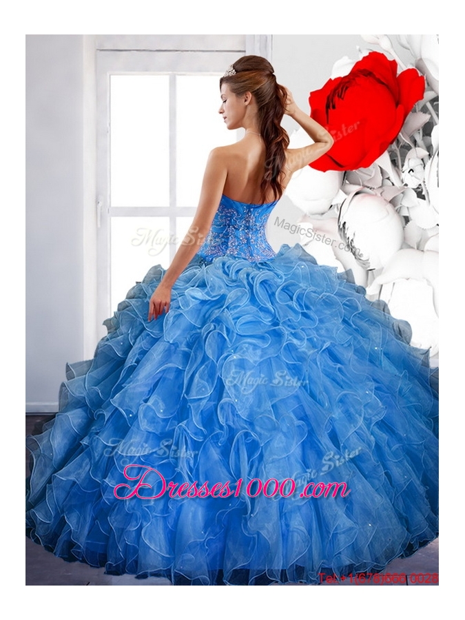 Elegant Ball Gown Quinceanera Dress with Ruffles and Appliques