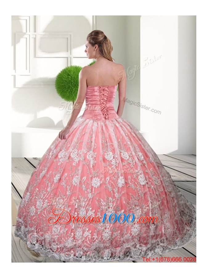 New Style Sweetheart 2015 Quinceanera Gown with Beading and Lace