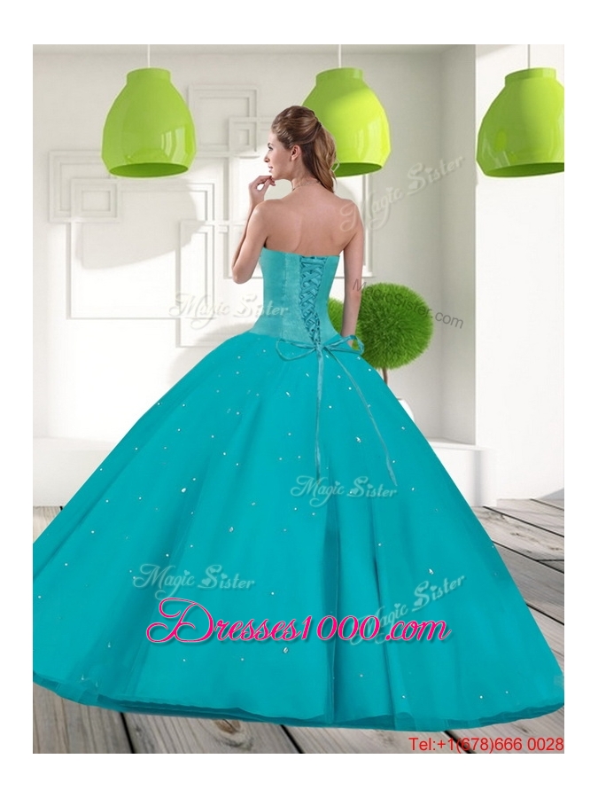 Suitable Sweetheart 2015 Quinceanera Dress with Beading and Appliques