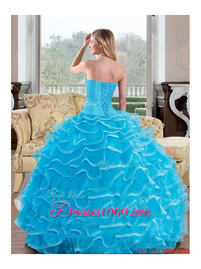 The Super Hot Ball Gown Sweetheart Sweet Fifteen Dress with Beading