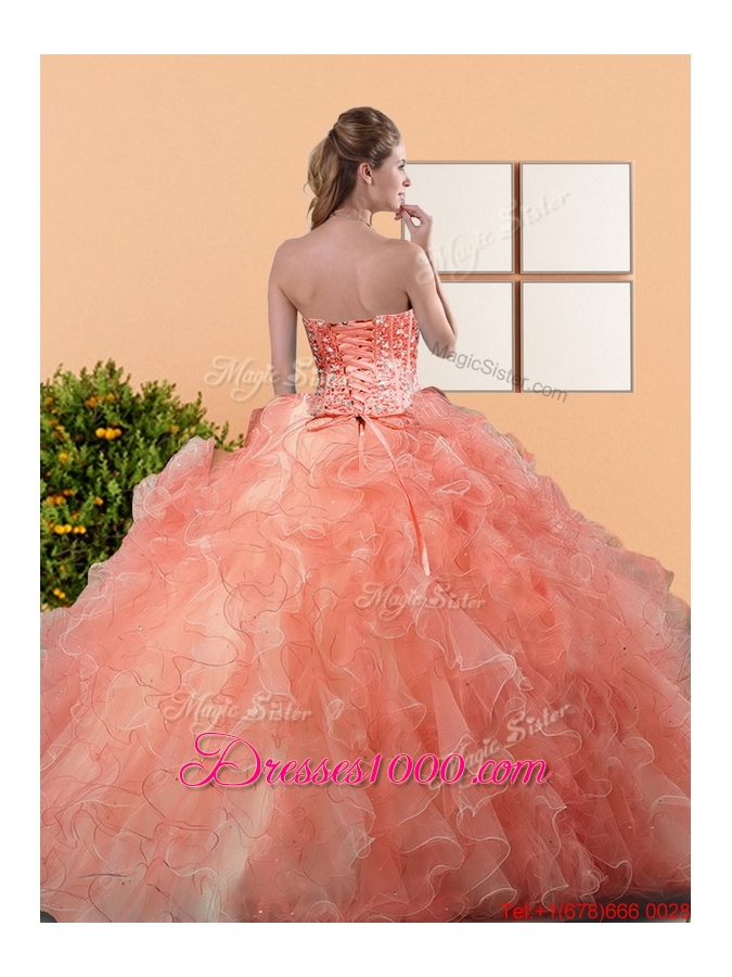 2015 Dynamic Quinceanera Dresses with Beading and Ruffles