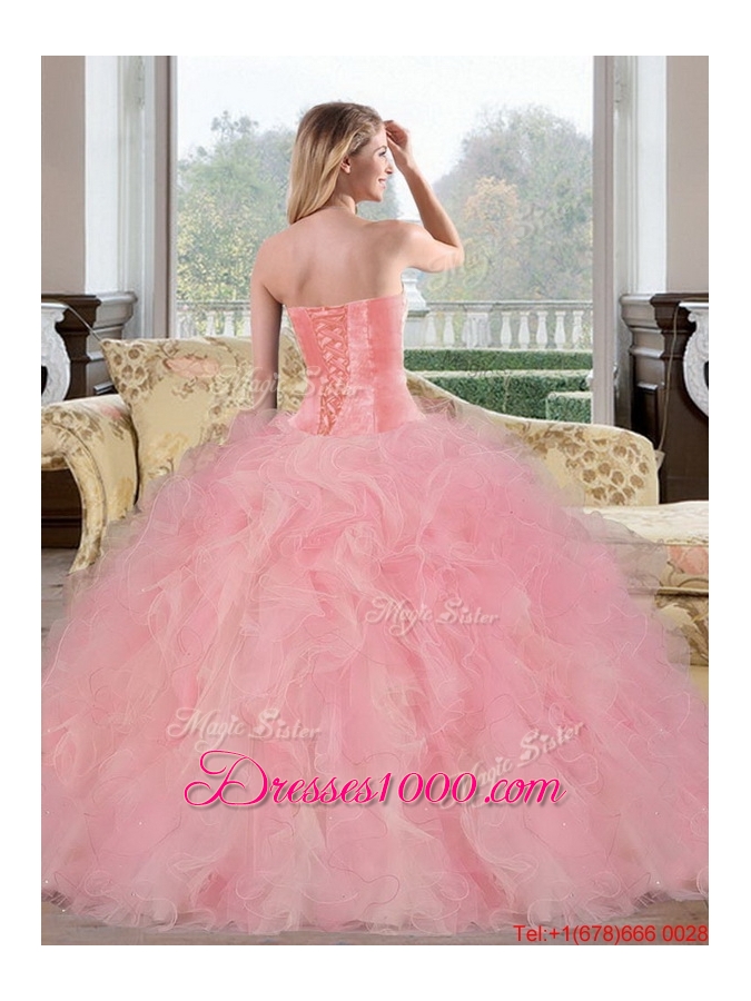 2015 Exquisite Sweetheart Multi Color Quinceanera Dresses with Beading and Ruffles