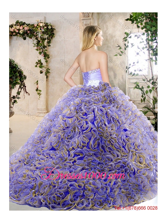2016 Hot Sale Ruffles Lavender Sweet 16 Dresses with Beading