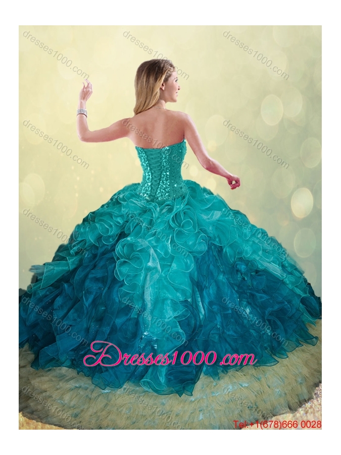 Elegant Beading and Ruffles Ball Gown Detachable Quinceanera Skirts