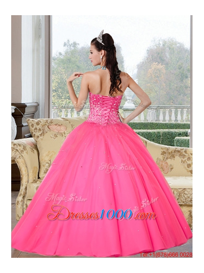 Inexpensive Beading Strapless 2015 Quinceanera Dresses in Gold