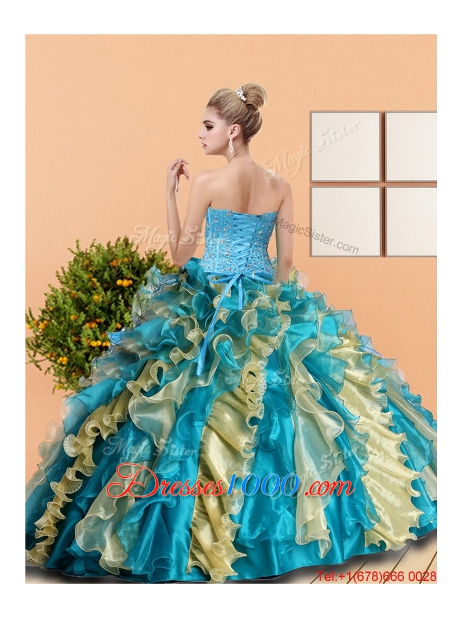 New Style Sweetheart Quinceanera Dress with Beading and Ruffles
