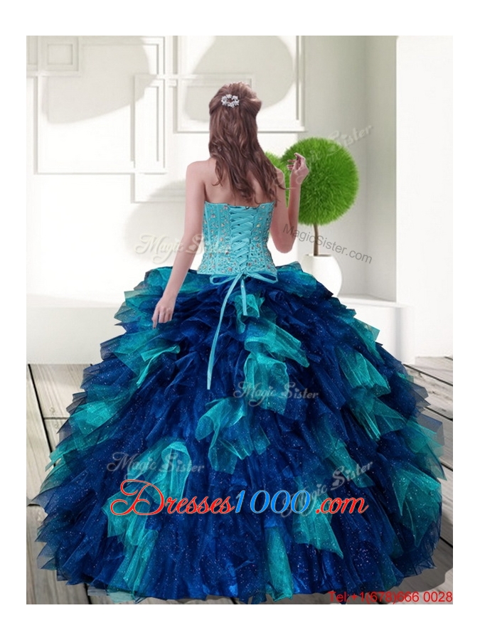 Vestidos de Quinceanera with Beading and Ruffles