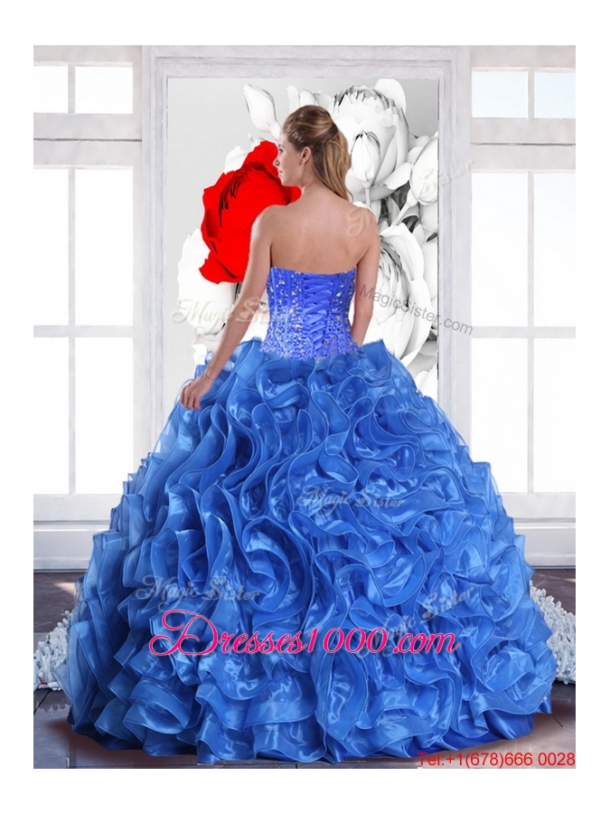 Vestidos de Quinceanera with Beading and Ruffles