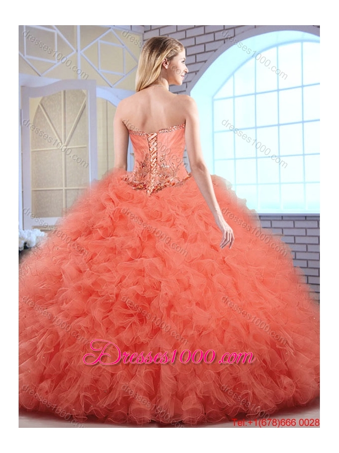 2016 Cheap Appliques and Ruffles Quinceanera Gowns with Sweetheart