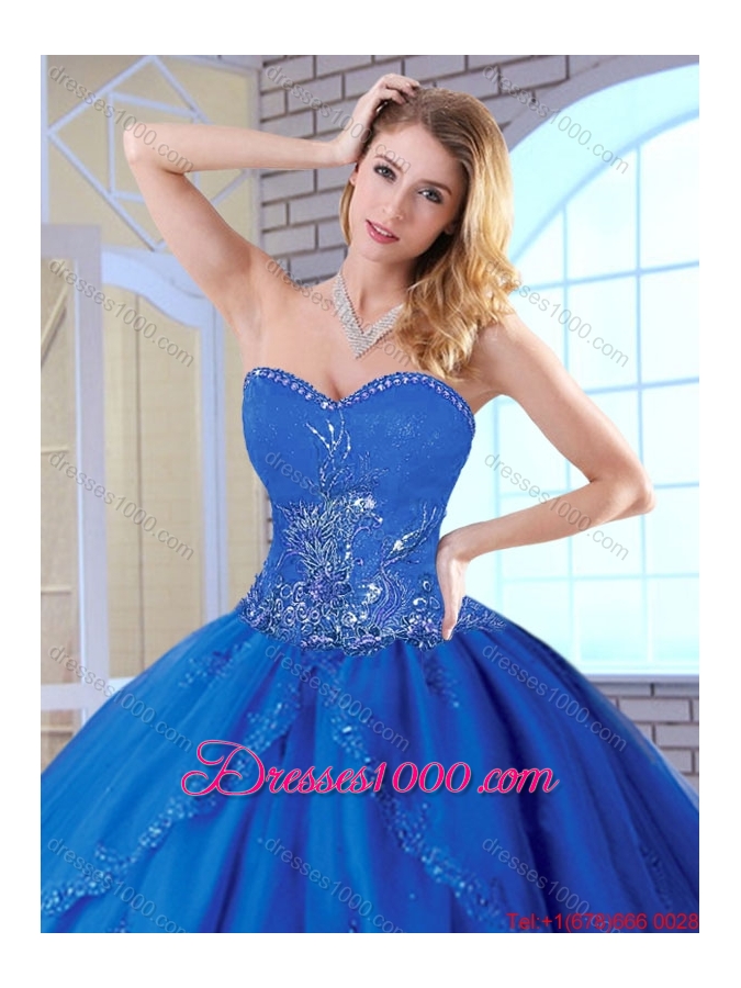 2016 Fall Cheap Appliques Sweetheart Quinceanera Gowns in Red