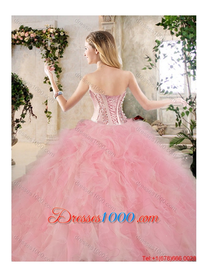 Elegant Beading and Ruffles Sweet 16 Dresses in Multi Color