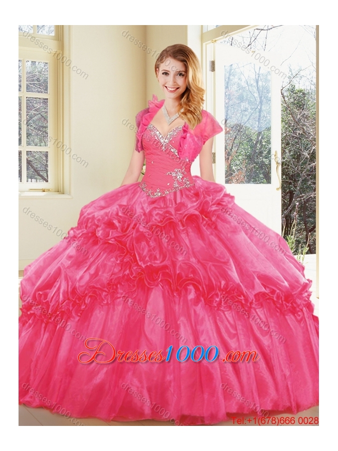 Fashionable Beading and Ruffles Quinceanera Dresses in Aqua Blue