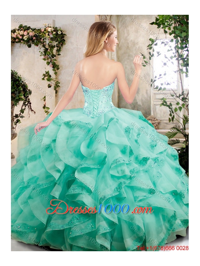 Fashionable Ruffles Quinceanera Dresses with Appliques