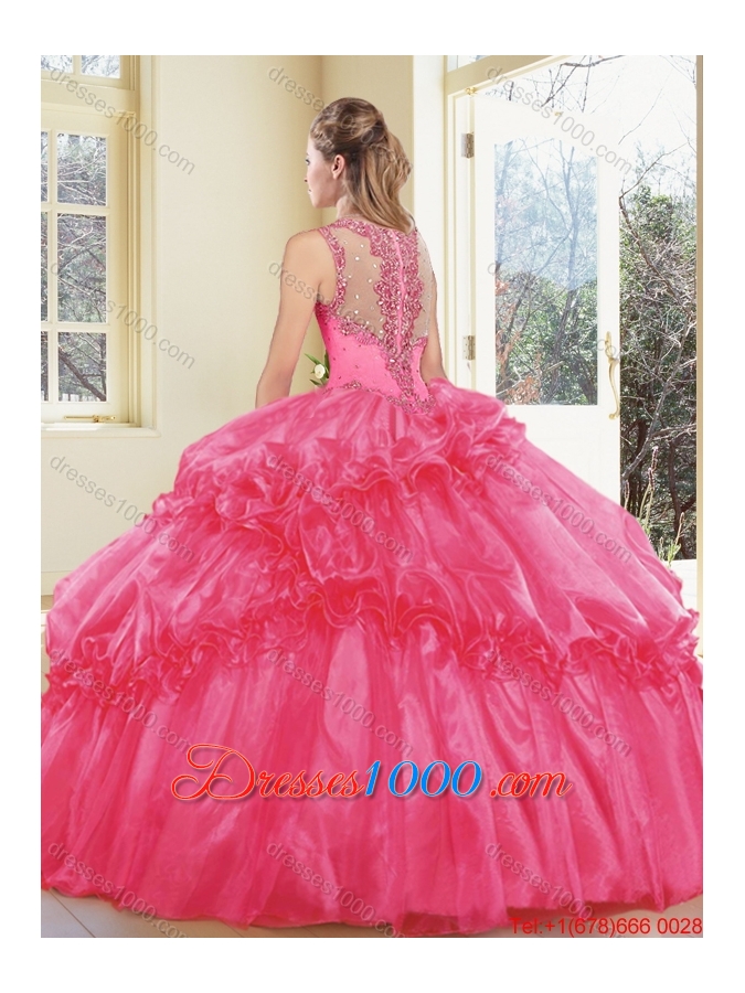 Gorgeous Straps Beading Quinceanera Dresses with Ruffles