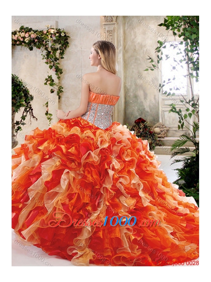 Luxurious Strapless Quinceanera Dresses with Sequins and Ruffles