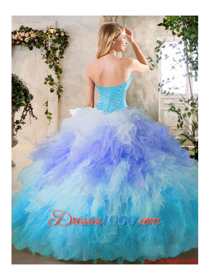 Luxurious Sweetheart Quinceanera Dresses with Beading and Ruffles
