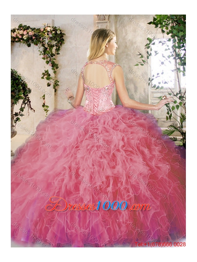 Modern Ball Gown Quinceanera Dresses with Appliques and Ruffles