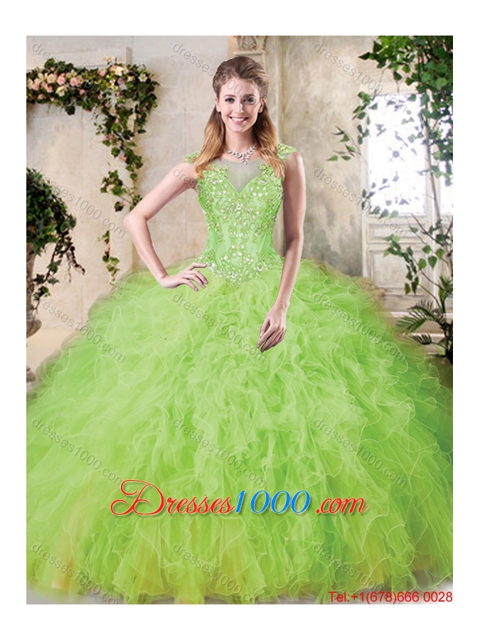 Modern Ball Gown Quinceanera Dresses with Appliques and Ruffles