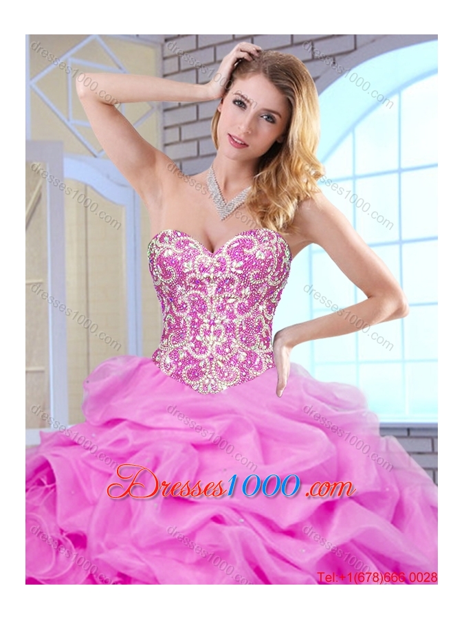 2016 Best Selling Beading and Ruffles Quinceanera Dresses in Blue