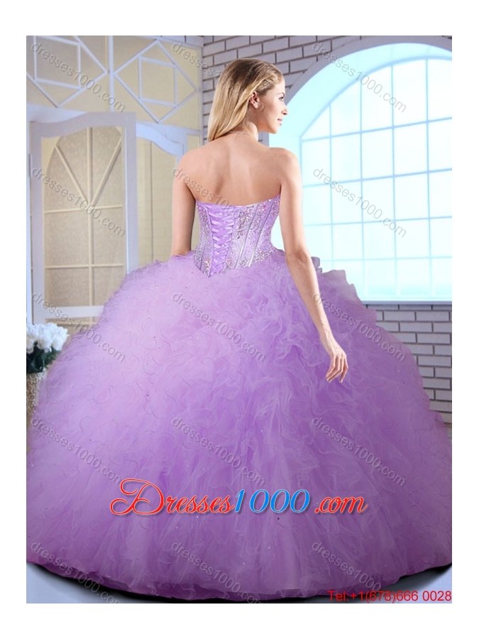 2016 Spring Wonderful Floor Length Quinceanera Gowns with Ruffles