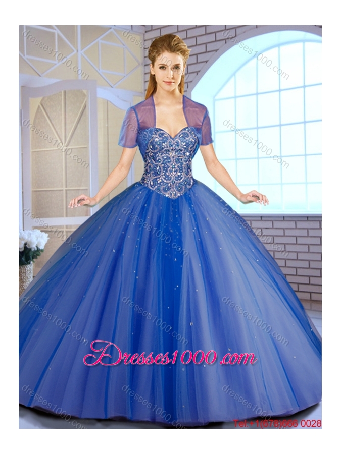 Cheap Ball Gown Beading Quinceanera Gowns with Sweetheart