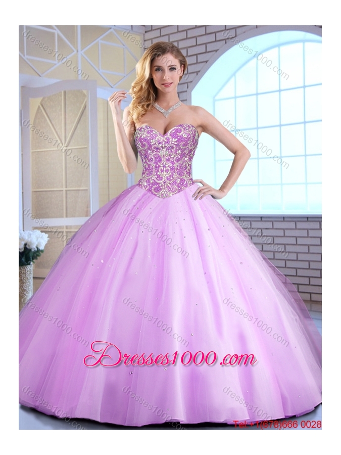 Cheap Ball Gown Beading Quinceanera Gowns with Sweetheart