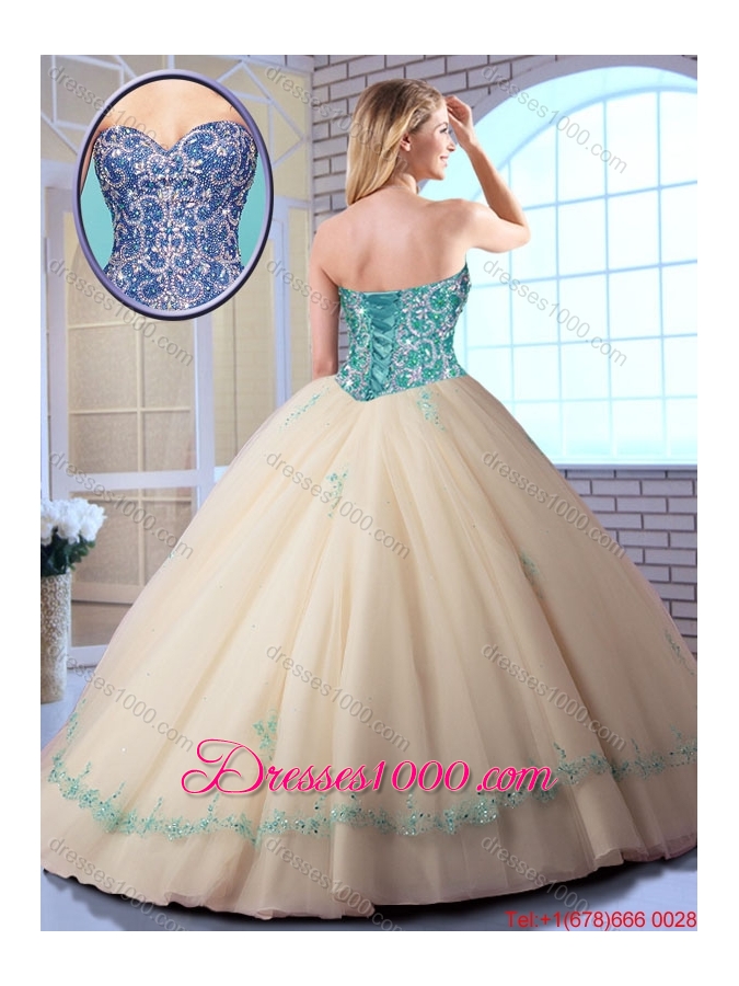 Classical Beading Sweetheart Quinceanera Gowns in Royal Blue