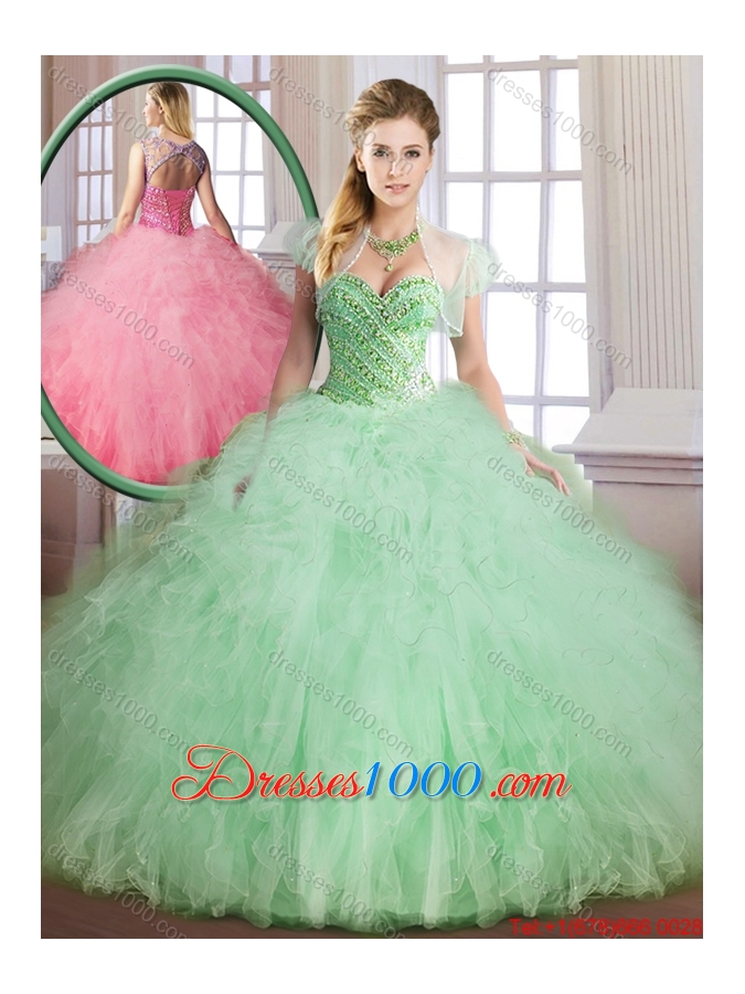 Classical Sweetheart Quinceanera Gowns with Beading and Ruffles