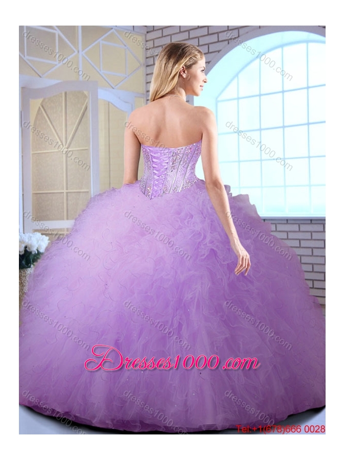 Elegant Ruffles and Sequins Quinceanera Gowns in Coral Red