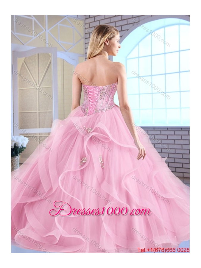 Elegant Sweetheart Lace Up Quinceanera Dresses with Beading