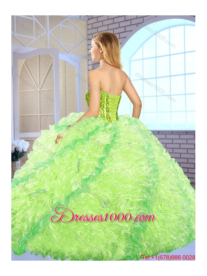 Exclusive Beading Multi Color Quinceanera Gowns for 2016