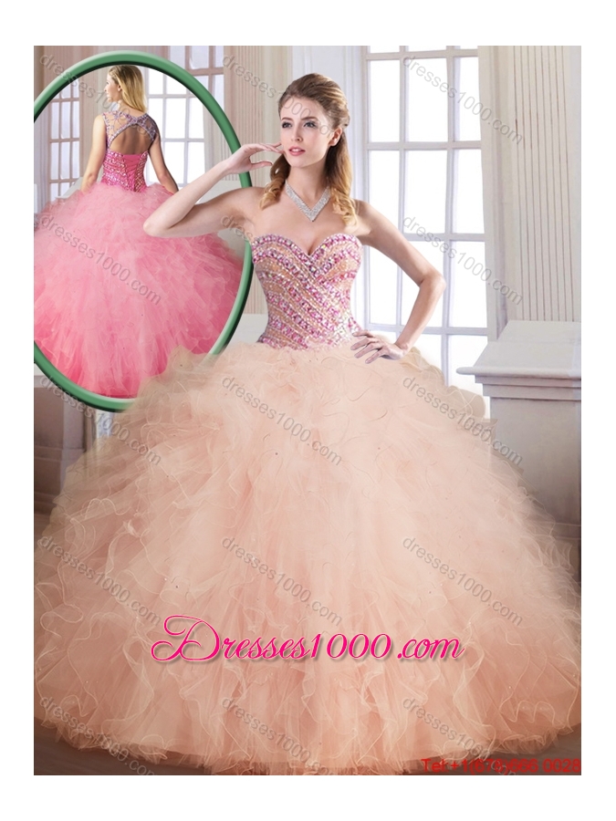 Fashionable Luxurious Floor Length Sweet 16 Dresses with Ball Gown
