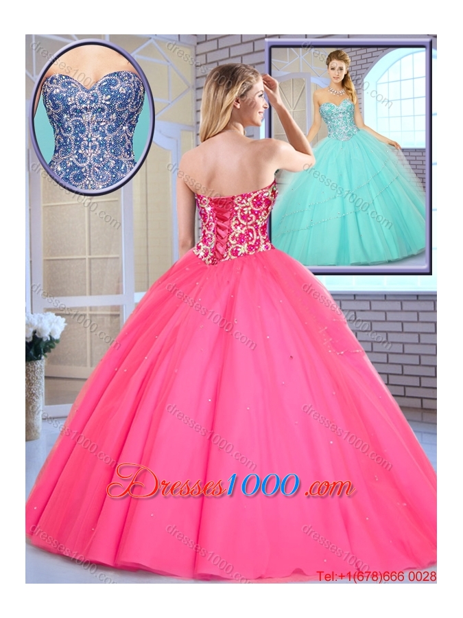 Fashionable New Style Floor Length Quinceanera Gowns with Beading
